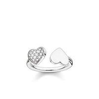 Thomas Sabo Silver and Zirconia Double Heart Ring