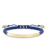 thomas sabo gold plate blue macrame nazars eye love bridge bracelet