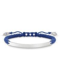 Thomas Sabo Silver And Blue Macrame Nazars Eye Love Bridge Bracelet