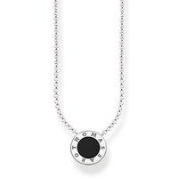 thomas sabo silver and black onyx classic necklace