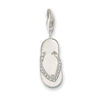 Thomas Sabo Silver and Zirconia Flip- Flop Charm