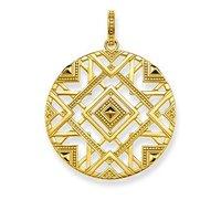 Thomas Sabo Gold Blackened Africa Pendant