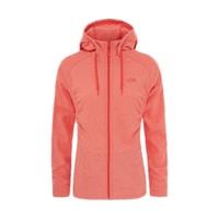 the north face women mezzaluna fleece jacket cayenne red stripe