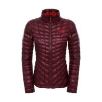 the north face womens thermoball jacket deep garnet red