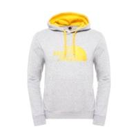 The North Face Men\'s Drew Peak Hoodie Heather Grey/Tnf Yellow