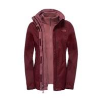 the north face womens evolve ii triclimate deep garnet red