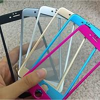 Titanium alloy Full Cover Arc Tempered Glass Screen Protector film for iPhone 6