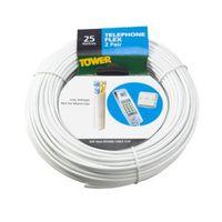 time 2 pair telephone flexible cable 05mm white 25m