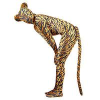 Tiger Pattern Spandex Lycra Unisex Zentai Catsuit with Tail