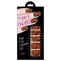 tiger print funky fingers nail foils