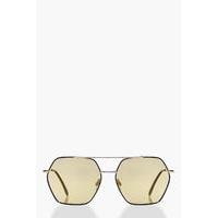 Tinted Lense Aviator Sunglasses - black