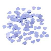 tiny lilac heart table and invite confetti