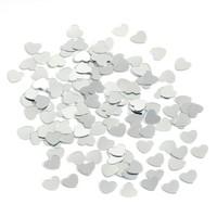 Tiny Silver Heart Table And Invite Confetti