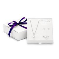 Ti Sento Gift Set Silver With White Cubic Zirconia And Pearl