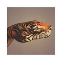 Tiger Hand Animal Greeting Card