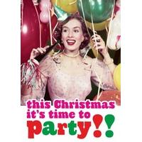 Time to Party | Photo Upload Christmas Card
