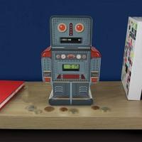 Tin Robot Counting Money Box