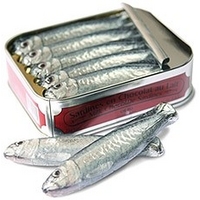 tin of milk chocolate sardines