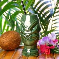 Tiki Headhunter Mug Green 17.6oz / 500ml (Case of 36)
