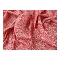 Tiny Floral Print Cotton Poplin Dress Fabric Red