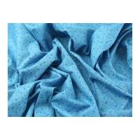 Tiny Tonal Floral Print Cotton Poplin Dress Fabric Turquoise