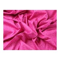 Tiny Tonal Floral Print Cotton Poplin Dress Fabric Cerise Pink