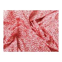 Tiny Leaf Print Polycotton Dress Fabric Red