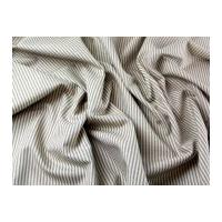 Ticking Stripe Soft Cotton Canvas Dress Fabric Brown