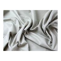 ticking stripe soft cotton canvas dress fabric pale blue