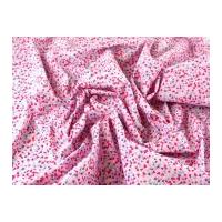 Tiny Hearts Print Polycotton Dress Fabric Pink