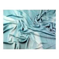 Tie Dye Print Stretch Drapey Jersey Dress Fabric Turquoise