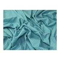 Tiny Geometric Print Cotton Poplin Dress Fabric Turquoise