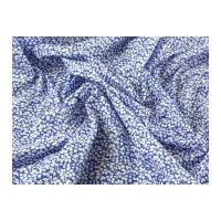 tiny leaf print polycotton dress fabric blue