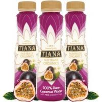 tiana fair trade raw coconut water with real passion fruit 350ml