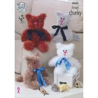 Tinsel Cats in King Cole Tinsel Chunky (9049)