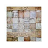Tim Holtz French Industrial Paper Stash 12 x 12 Assorted