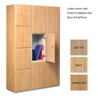 Timber Effect Lockers 1 Door 1800h x 300w x 450d