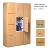 timber effect lockers 1 door 1800h x 300w x 450d