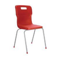 titan red size 3 school chair with 4 legs kf72179