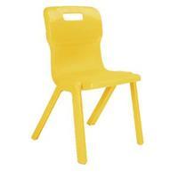 Titan 1 Piece Chair 430mm Yellow Pack of 10 KF838703
