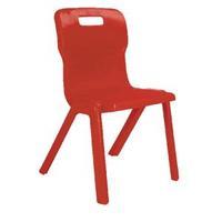 Titan 1 Piece Chair 460mm Red Pack of 10 KF838718