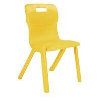 titan 1 piece chair 460mm yellow pack of 10 kf838722