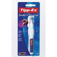 tipp ex white shake n squeeze correction pen retail blister pack of 10