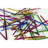 Tinsel Pipe Cleaners. 150mm long. Pack of 100.