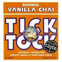 tick tock vanilla chai rooibos tea 40 bags