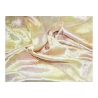 Tie Dye Crinkle Satin Dress Fabric Yellow, Gold & Peach