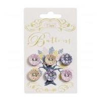 tilda autumn tree fabric covered buttons