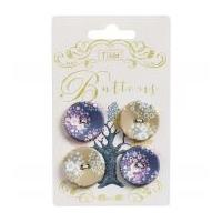 tilda autumn tree fabric covered buttons