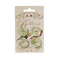 Tilda Apple Bloom Flower Fabric Covered Buttons