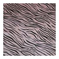Tiger Animal Print Velour Dress Fabric Pink & Black